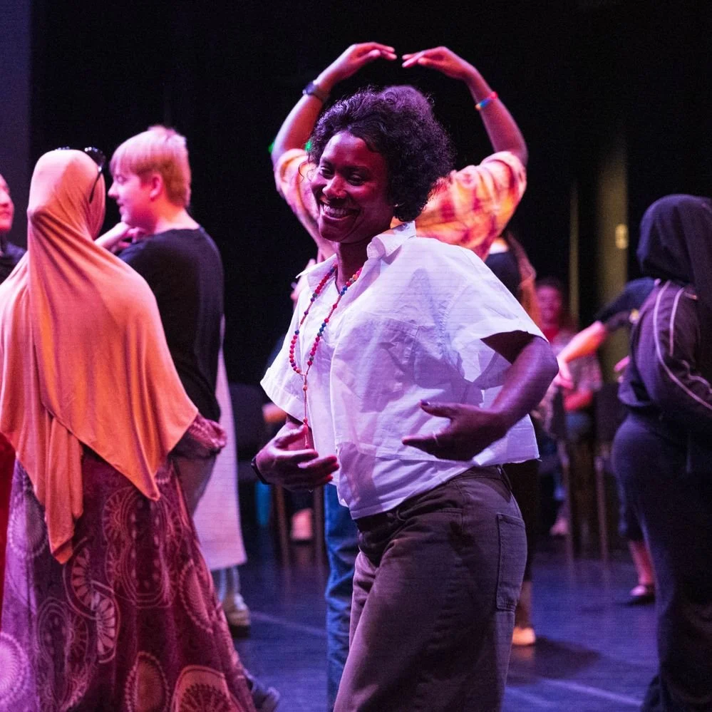 After five days of creating together, &lsquo;In Other Words&rsquo; was shared with audiences at the Workshop Theatre.

The experience began before anyone entered the performance space. Audience members were invited to walk through an installation fil