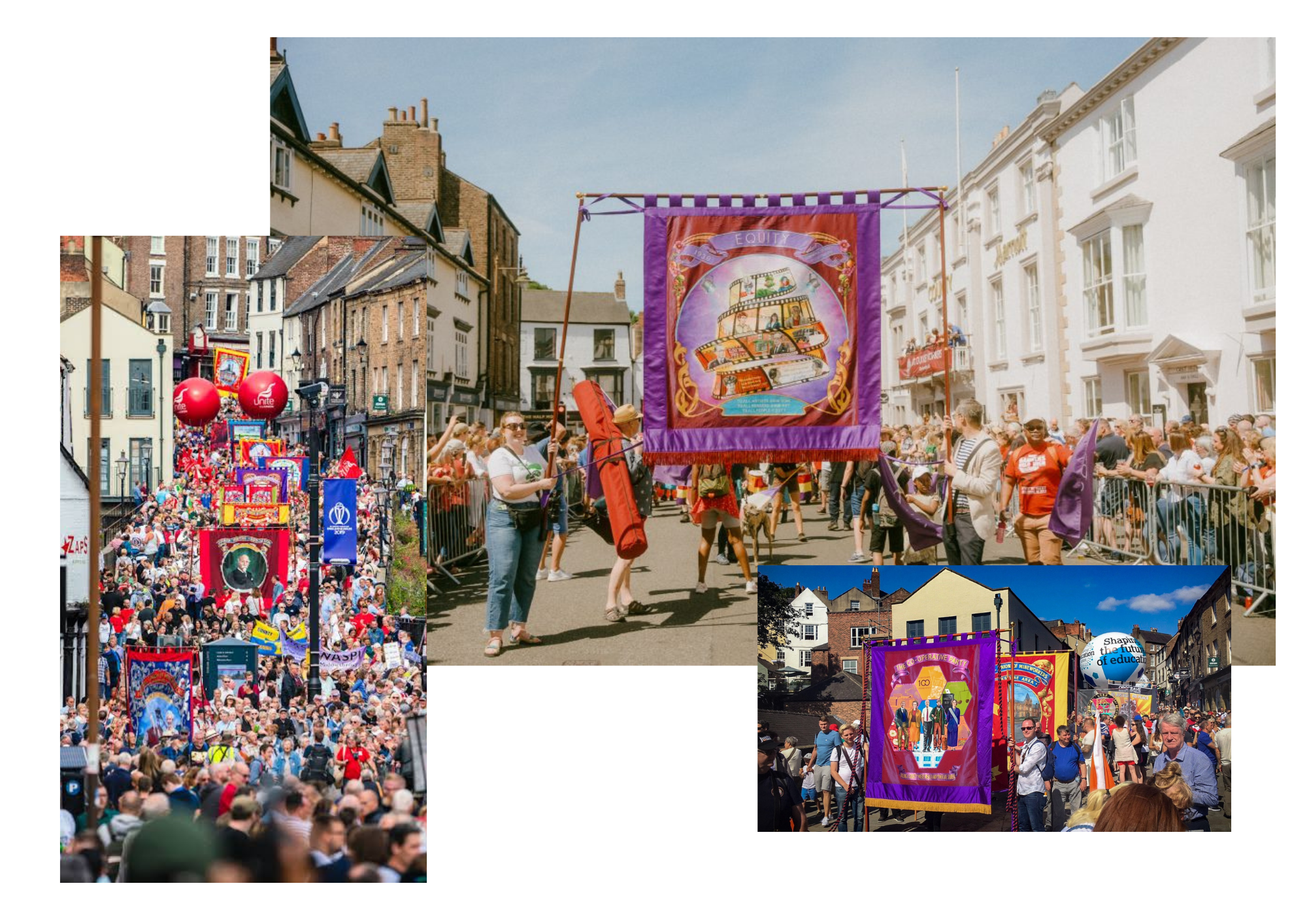 Durham Miners' Gala. Collective identities and shared histories represented through large scale textile art. 