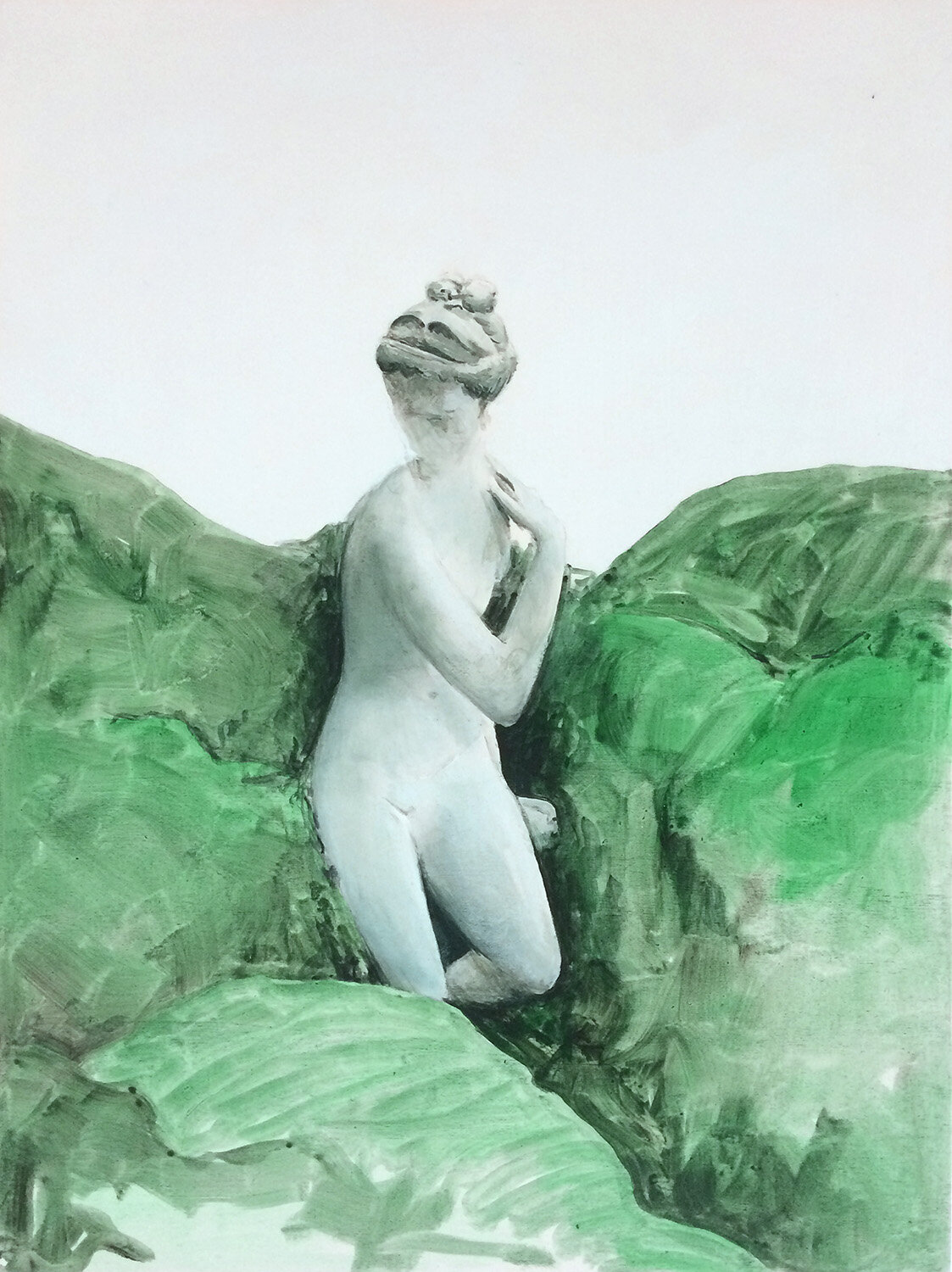 Venus in box at Charleston, oil on wood panel, 40x30cm, 2017 (SOLD)
