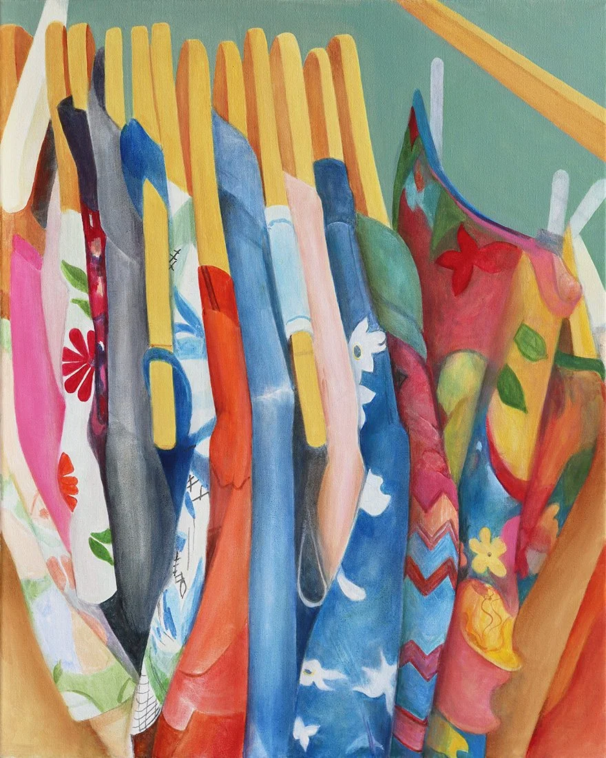 Neat hangers, oil on canvas, 51x41cm
