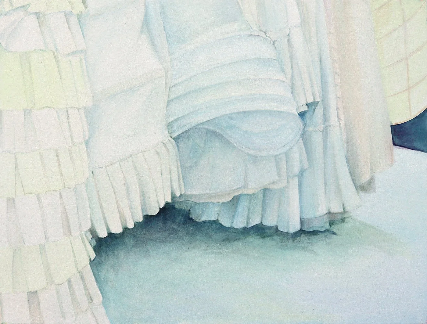 Pleats and bulging hoops, 46x61cm