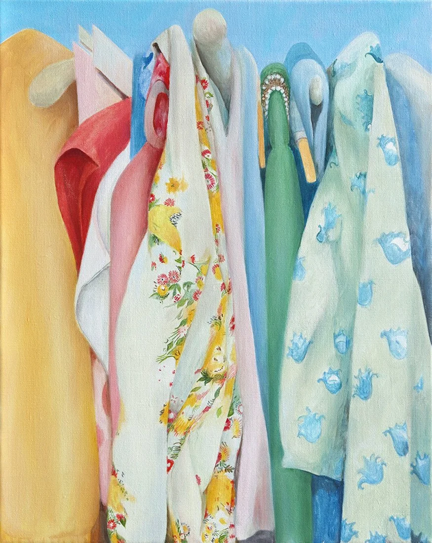 Drifty patterns and spongy hangers, 51x41cm