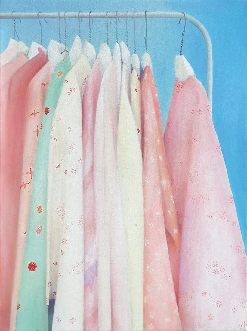 Silks, oil on canvas, 61.5x46cm