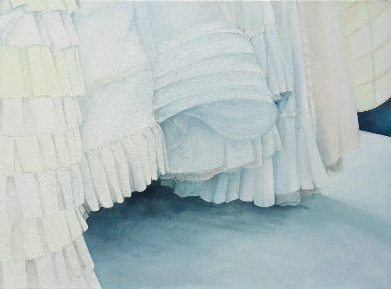 Tumbling pleats and bulging hoops, 46x61cm