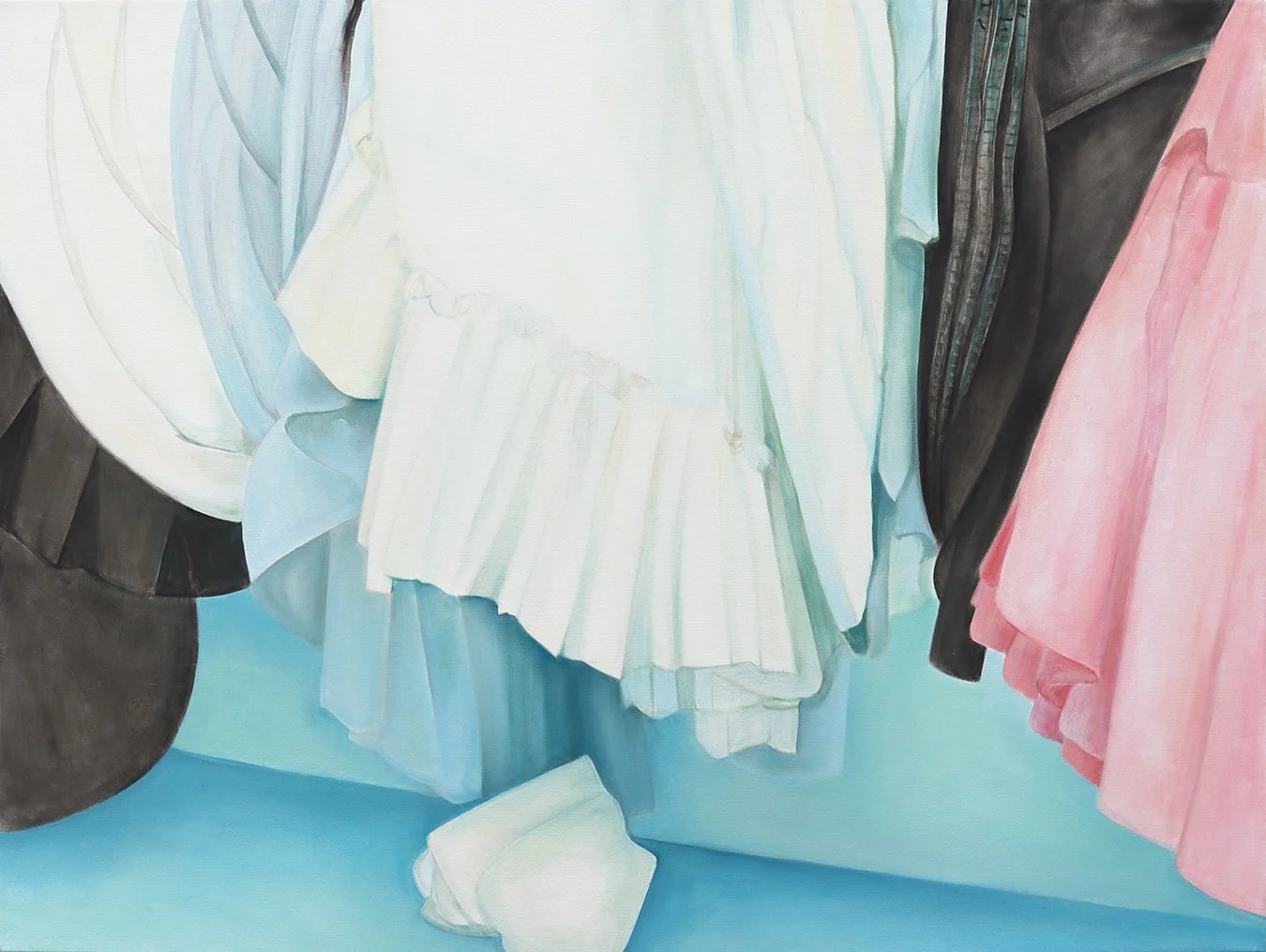 Under the skirts, oil on canvas, 61x81cm