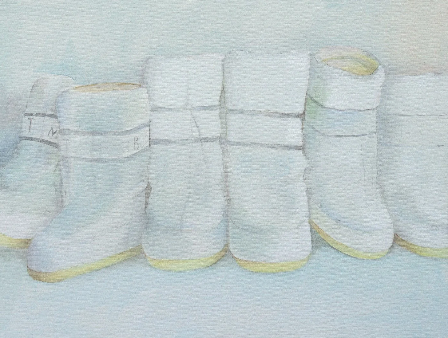 Moon boots, oil on linen, 30x40cm