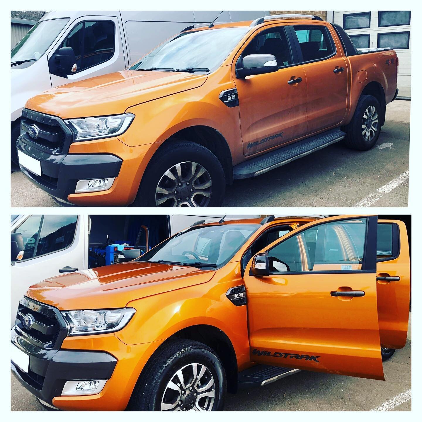 Ford Ranger Wildtrack In for a full interior upholstery deep clean, exterior wash &amp; wax + alloy wheel fallout remover. Ready for a weekend in Cornwall 🌊🏄&zwj;♂️👌🏽