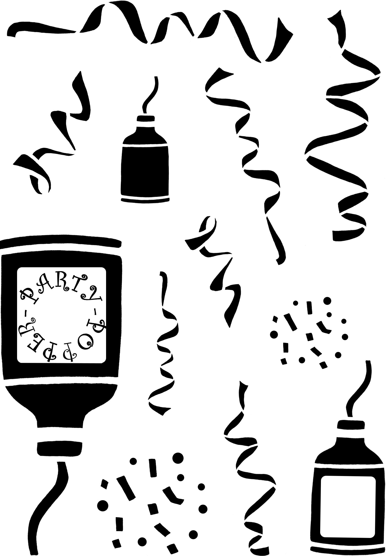 Card-io Party Poppers Stamp Set