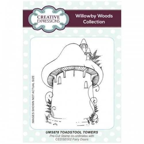 Toadstool Turret A6 Pre Cut Rubber Stamp