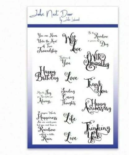 John Next Door Swirl Sentiments Clear Stamp