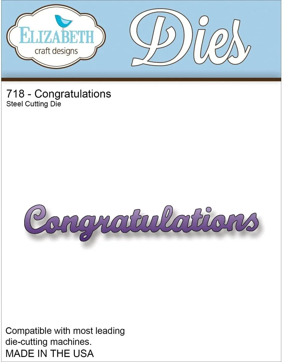 Elizabeth Craft Designs Congratulations Die
