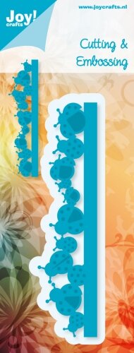 Joy Crafts Cutting &amp; Embossing Stencil - Edge Ladybugs Die