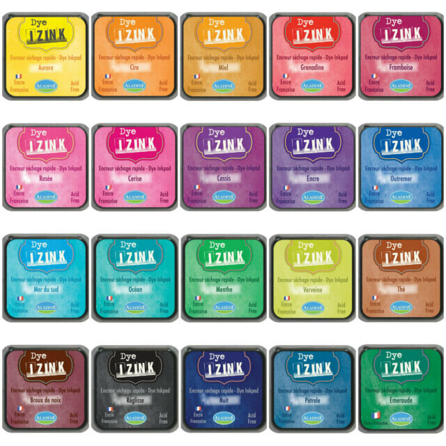 Aladine Izink Dye Based Stamp Pad - Various Colours