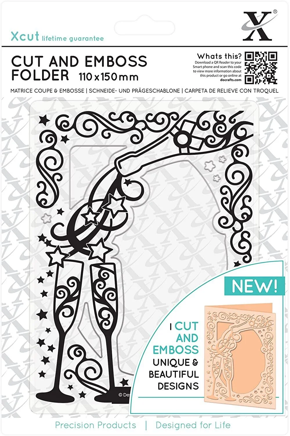 Docrafts XCUT Cut &amp; Emboss Folder Champagne