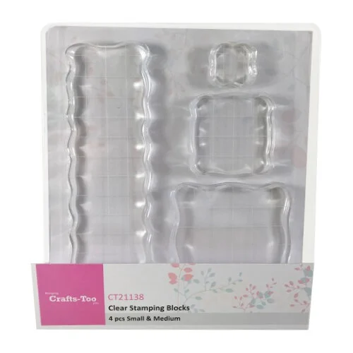 Crafts Too Set of 4 Clear Stamping Blocks