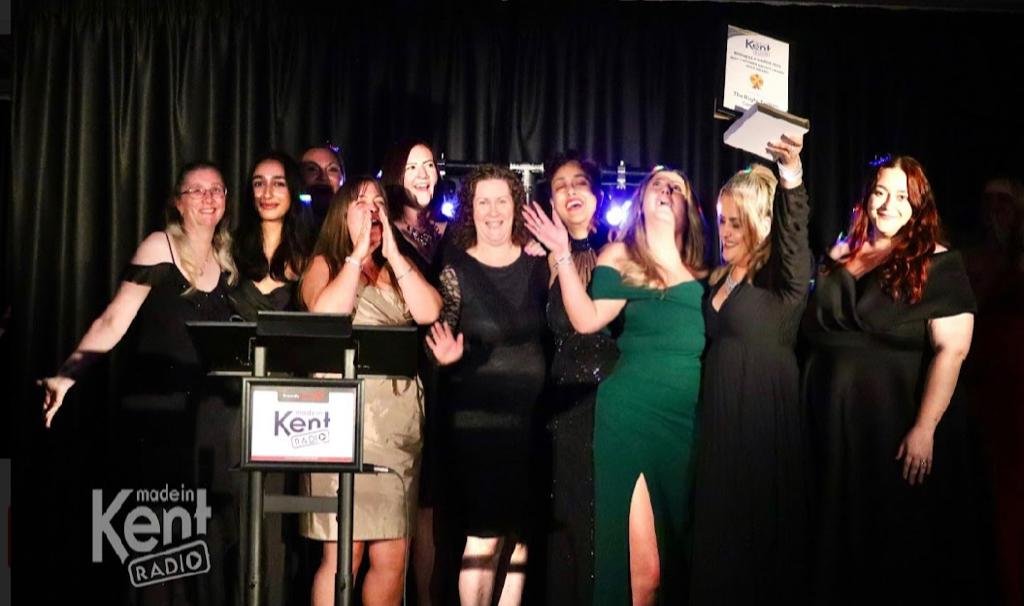 Marina and the RTC team receiving their award for customer service!