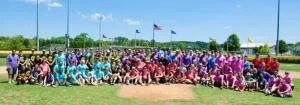 SoDel Concepts employees divided into eight teams to compete at the fourth annual SoDel Summer Softball Showdown.