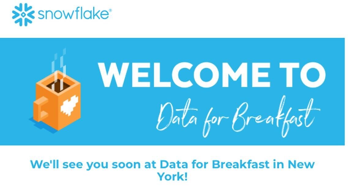 Thanks for the invitation this morning @_snowflake_inc looking forward to #dataforbreakfast
