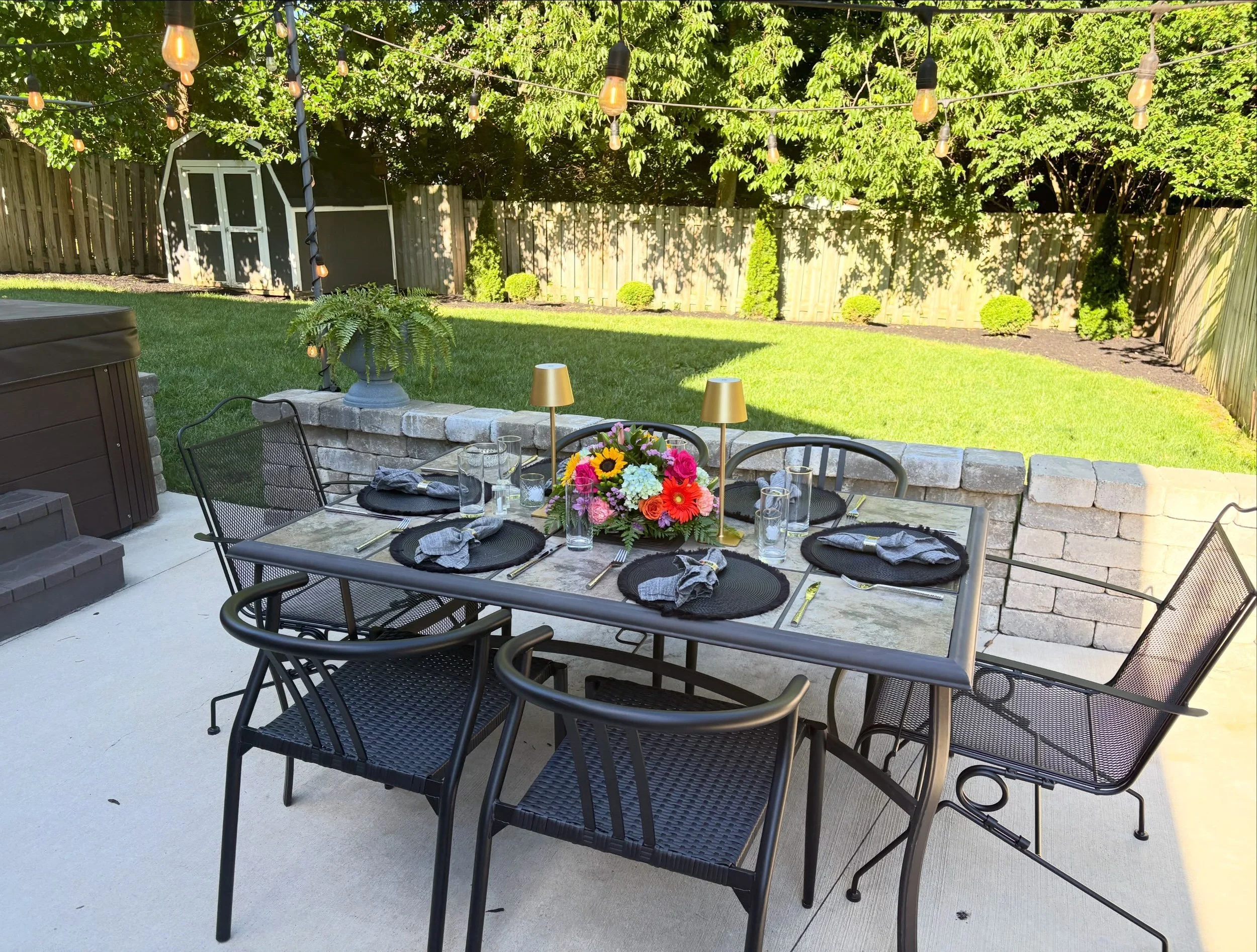 🛠️ We love a DIY moment!!!

Our outdoor dining table has gotten SO much use this summer, but unfortunately&hellip; we were missing a tile AND the color wasn&rsquo;t working for me anyway. It just had to go! 👋🏼

I picked out a light grey porcelain 