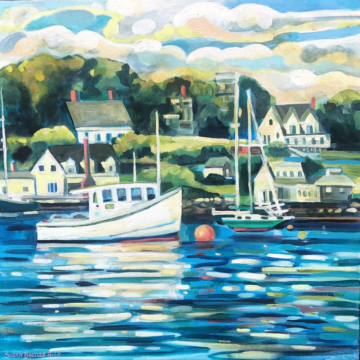 Holding onto these days just a little longer&hellip;..

Susan Bartlett Rice
&ldquo;Hazy Cove&rdquo;
30x30
Acrylic on canvas
2023
*Sold&hellip; thank you! 
.
.

#Artist #Maine #Maineartist #mainelife #maineart #mainepaintings #NewEngland #Maineart #ma
