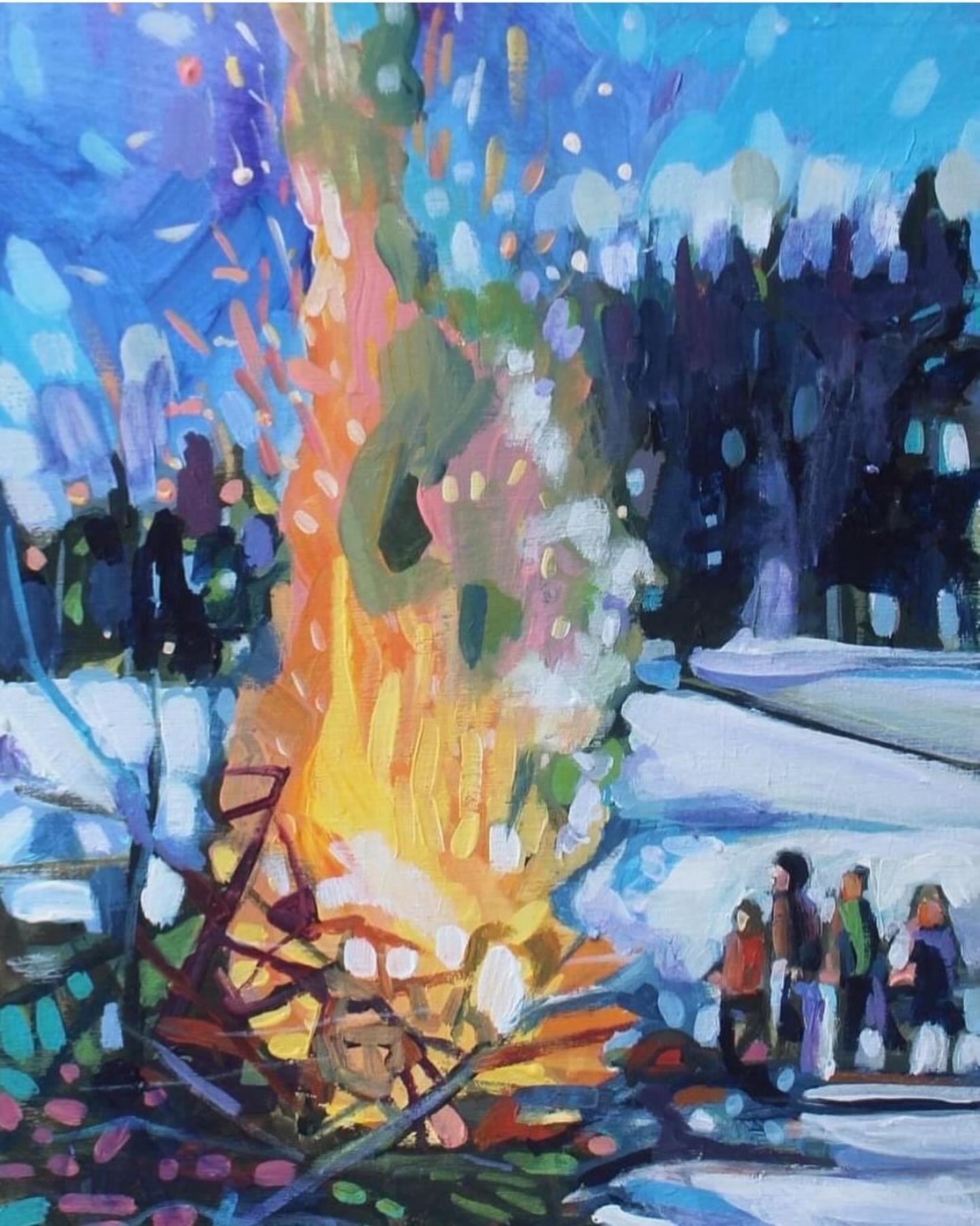 The longest night of the year ⭐️Happy Solstice!

Susan Bartlett Rice 
&ldquo;Winter Solstice - Bon Hiver&rdquo;
Acrylic on canvas
2019 (sold)