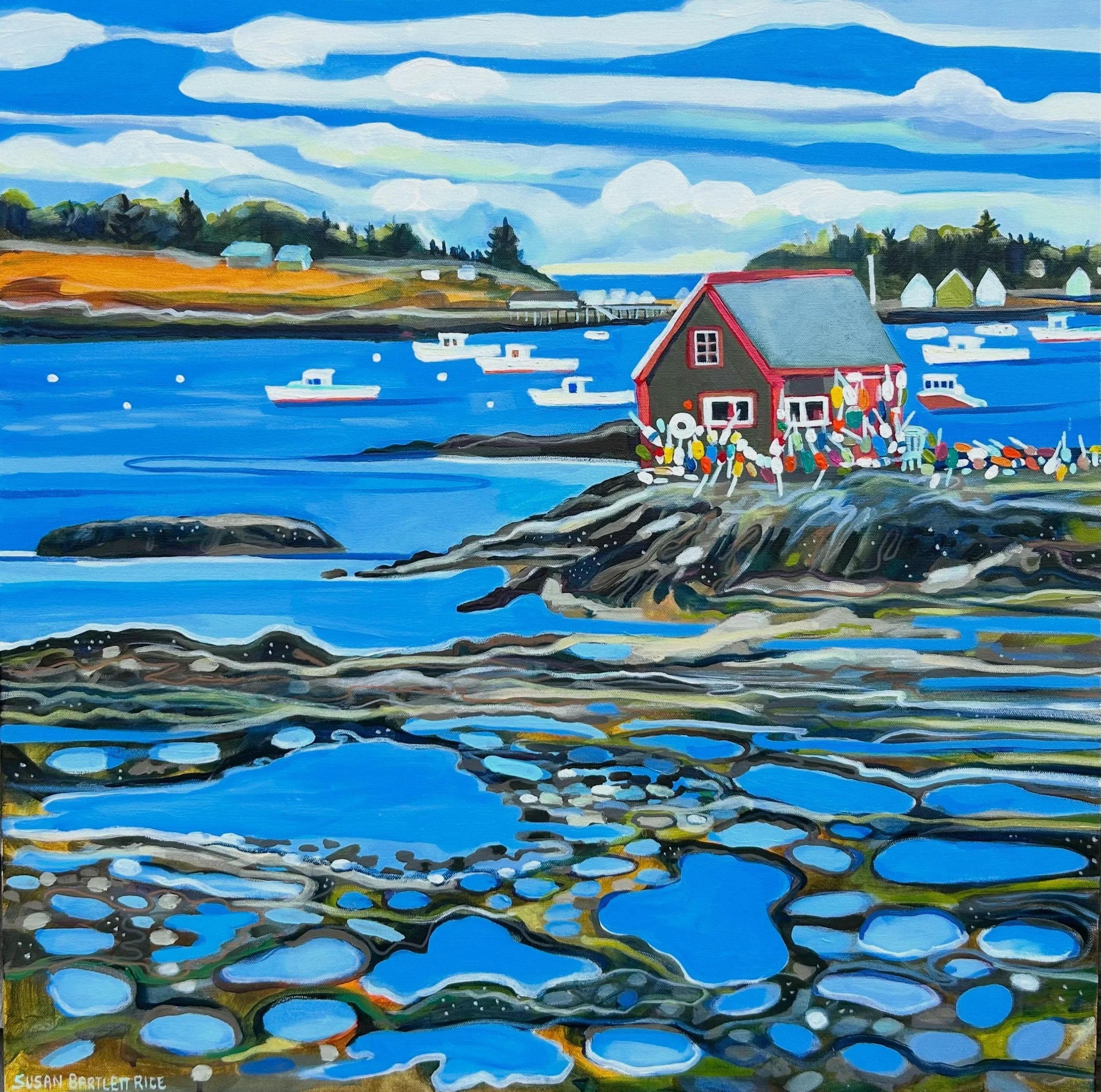 SOLD🔴 Thank You!!

Susan Bartlett Rice
"Mackerel Cove"
30x30
Acrylic 
2026

Maine makes it easy to find new paintings! This has always been a favorite spot on Bailey Island. Being there feels unreal like stepping into a vintage postcard 📭