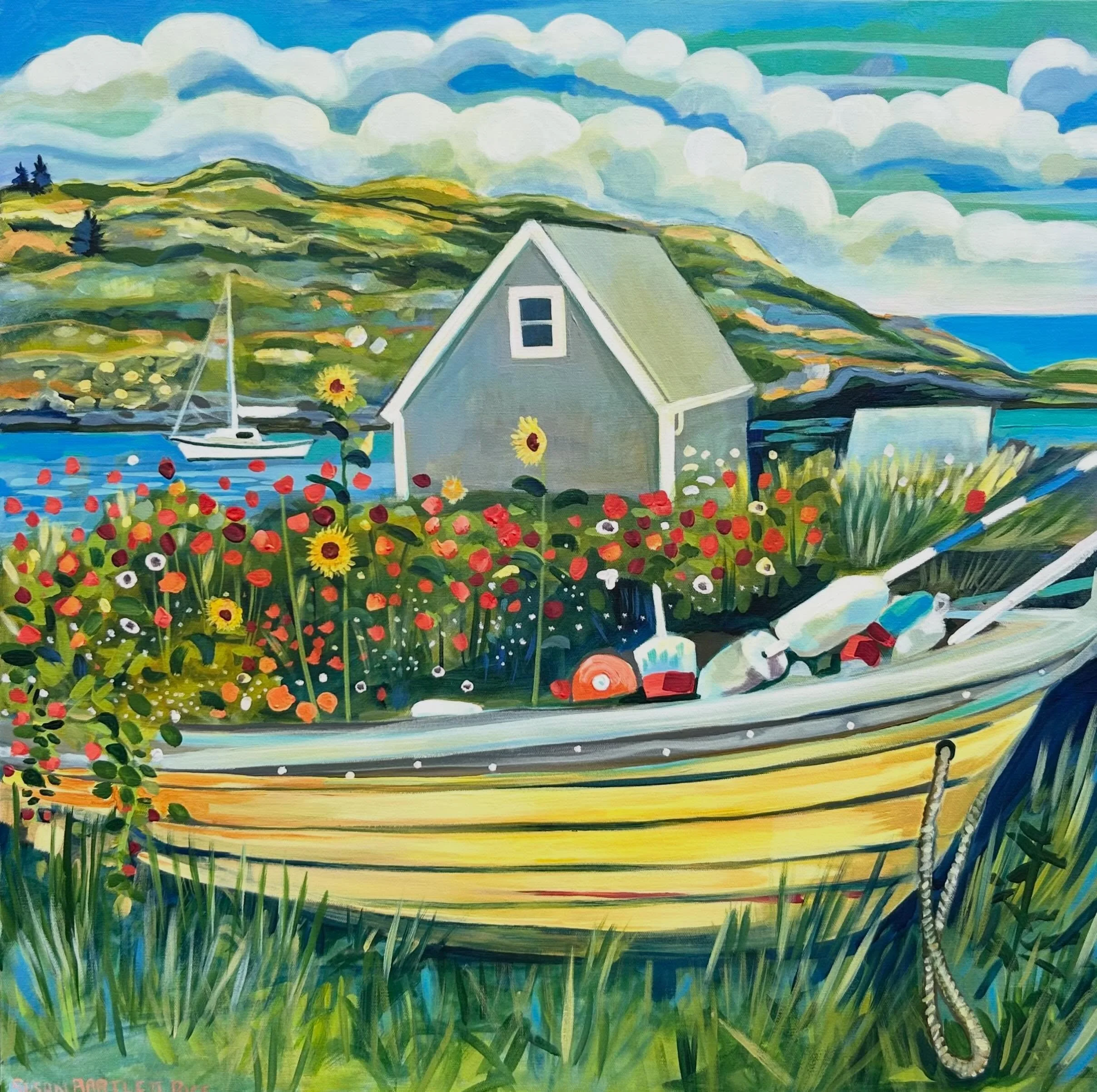 A recent painting inspired by an end of the season trip to Monhegan Island ~ featuring poppies fitting for remembrance on Memorial Day Weekend

Susan Bartlett Rice
"Flower Boat"
30x30
2026
SOLD 🔴