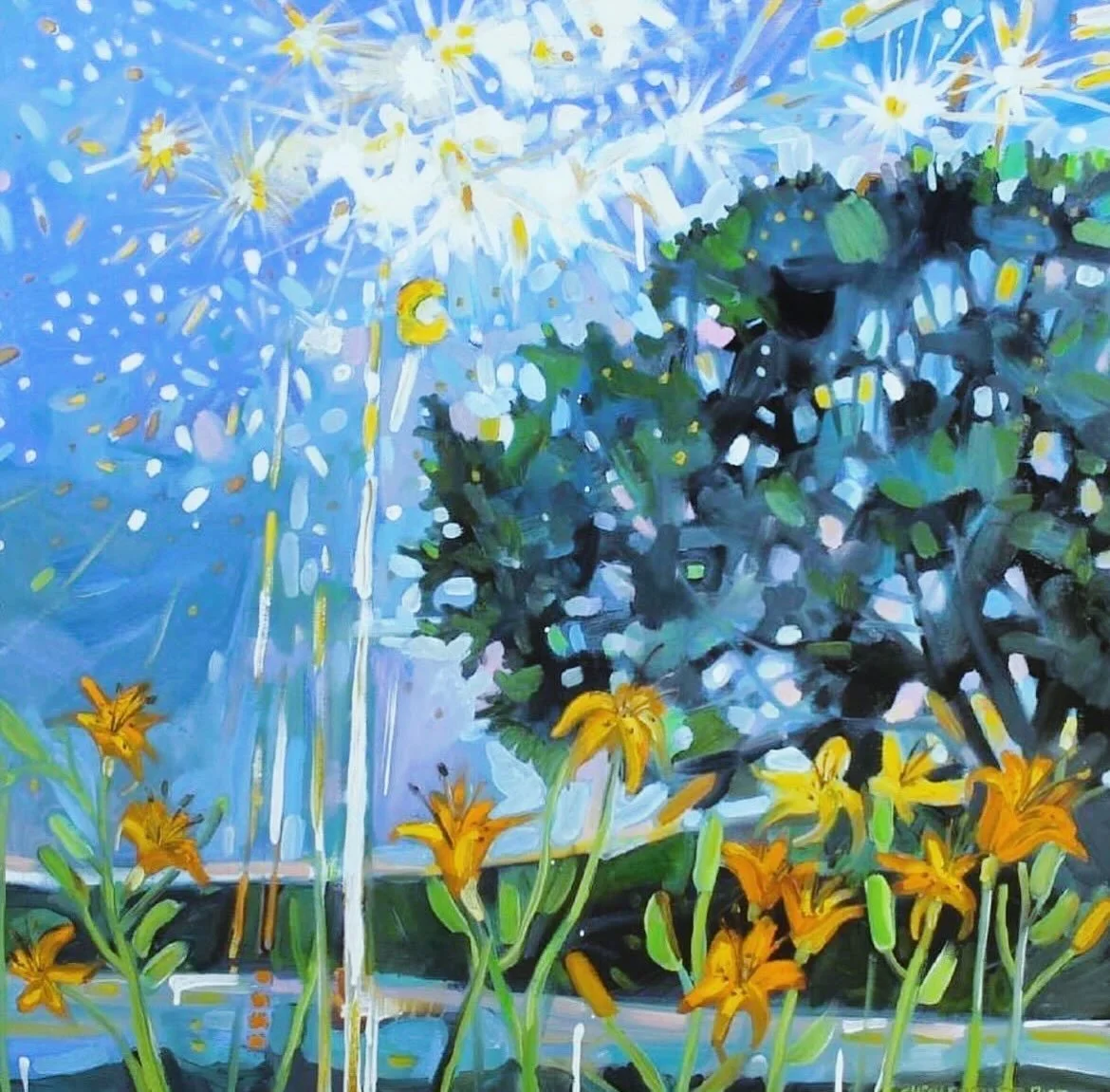Happy 4th of July! 

Susan Bartlett Rice 
"The 4th"
30x30
oil on canvas 
sold