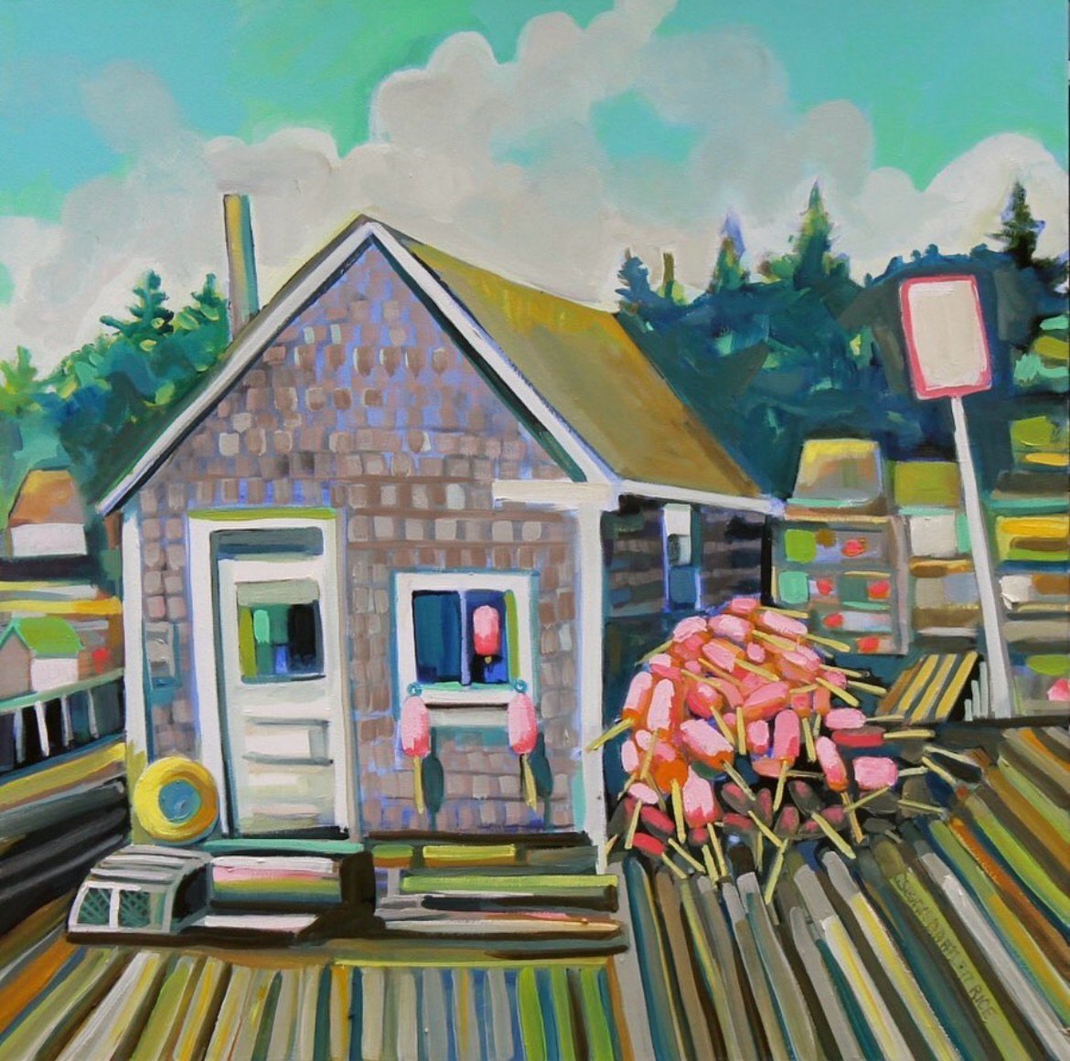 crazy hazy days of summer ☀️

Susan Bartlett Rice 
"Pot Buoy Pinks"
Oil on canvas 
2019 - sold