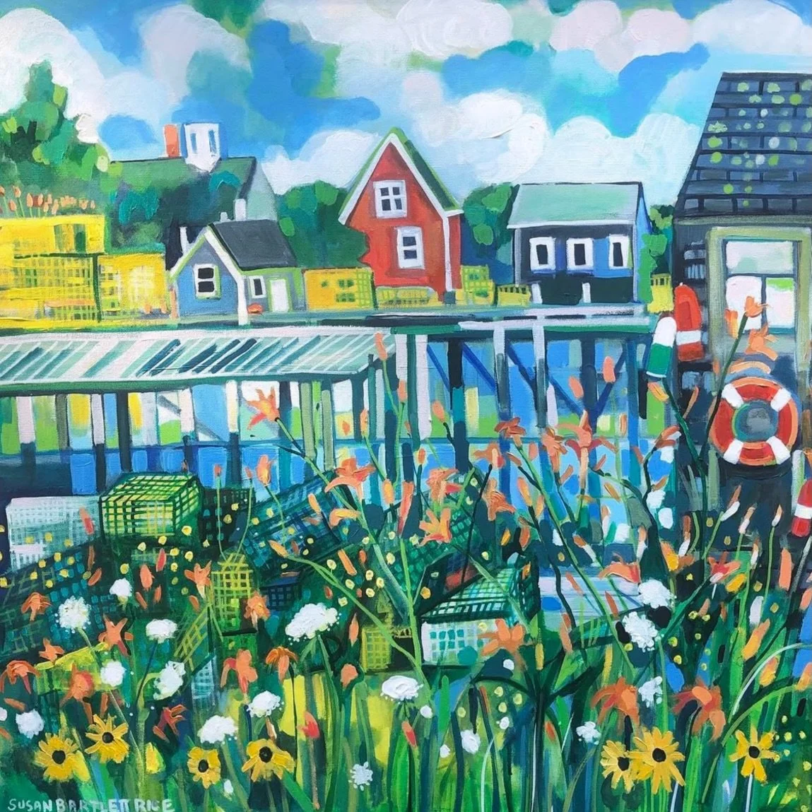 End of the summer overgrown wildflowers grow like confetti 🎉 on the roadsides

Susan Bartlett Rice
"Port Clyde Wildflowers"
oil painting on canvas 
30x30
2021 sold