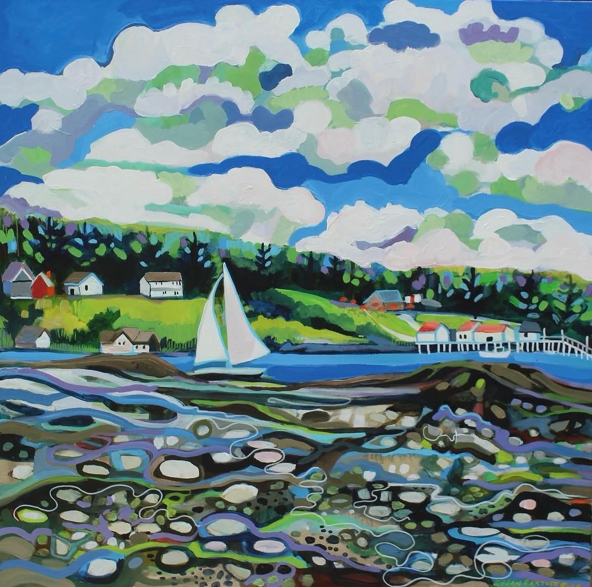 This day feels bittersweet. Like many, we are packing up for the return to school and wishing for a few more summer days out on the Pemaquid River 

Susan Bartlett Rice 🩵
"Pemaquid Sail"
30x30
2021