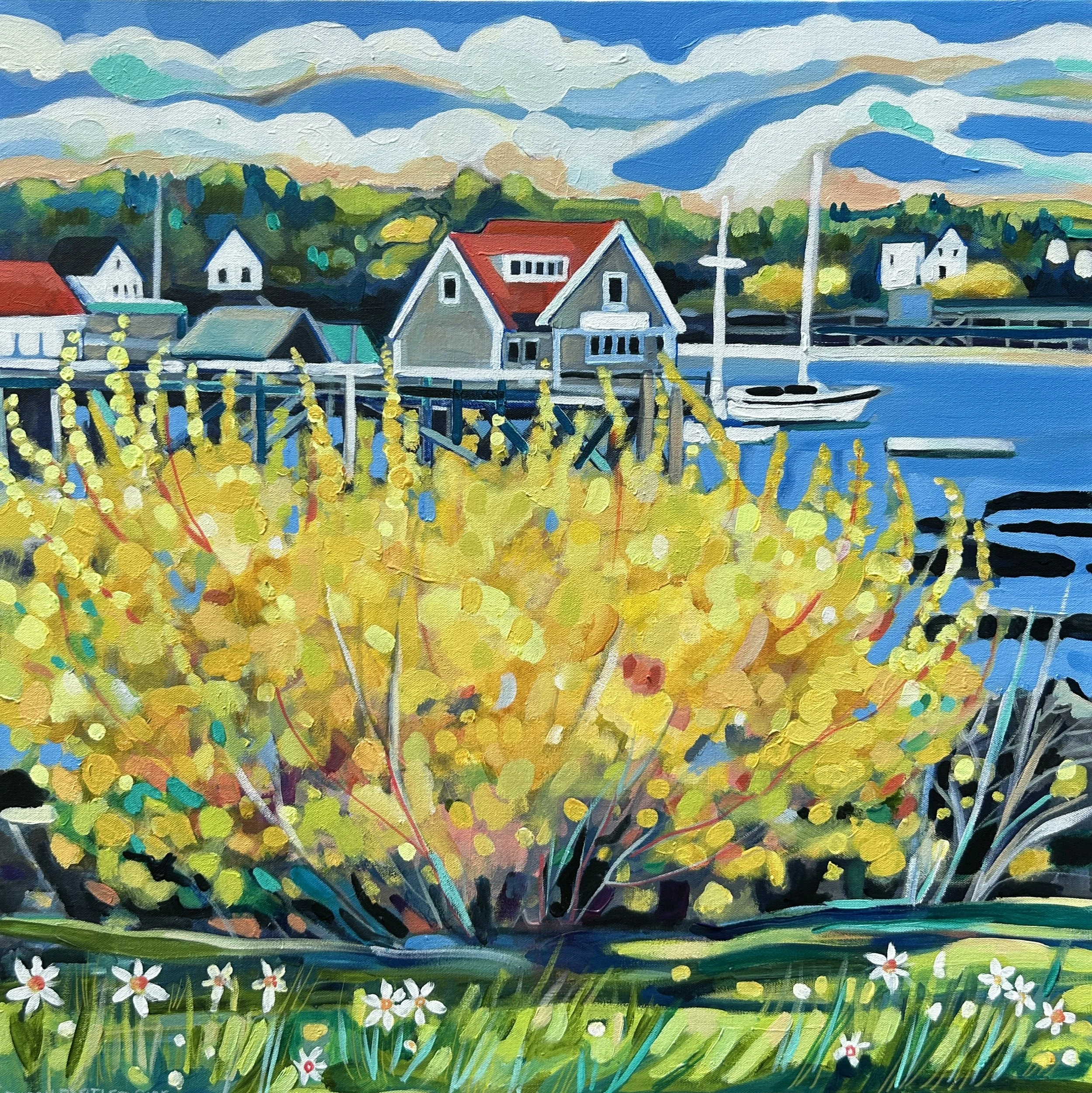 "Forsythia Afternoon" 30x30 SOLD
