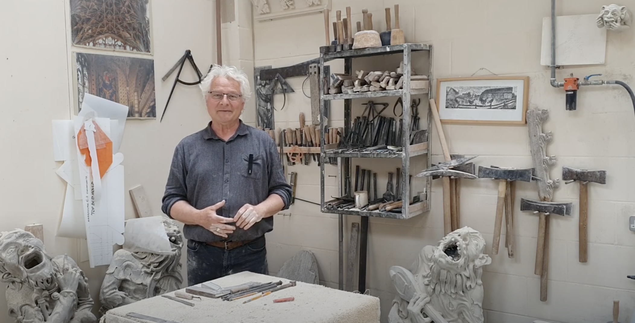 Pascal Mychalysin, Master Mason at Gloucester Cathedral