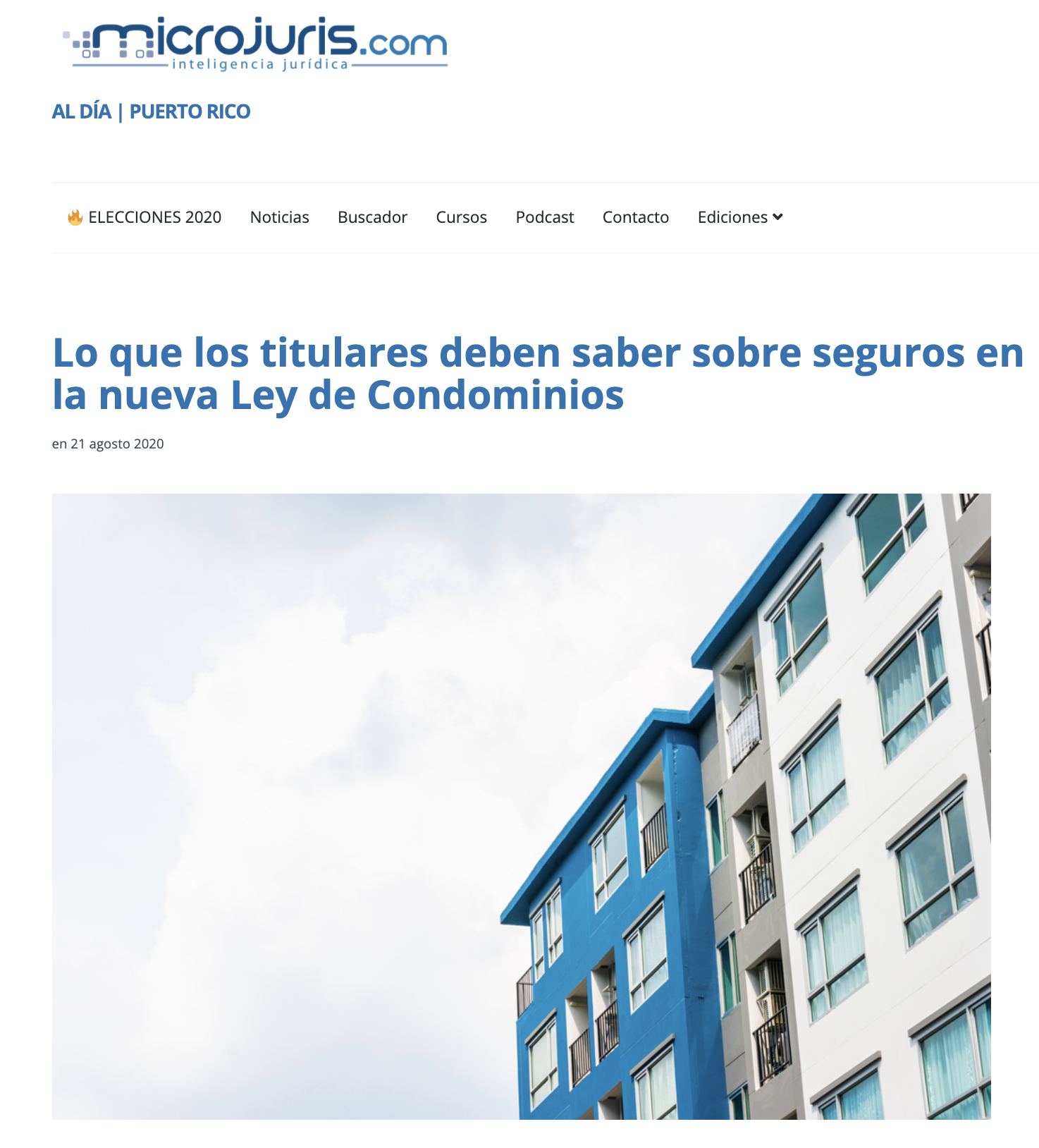 Microjuris, 21 de agosto de 2020