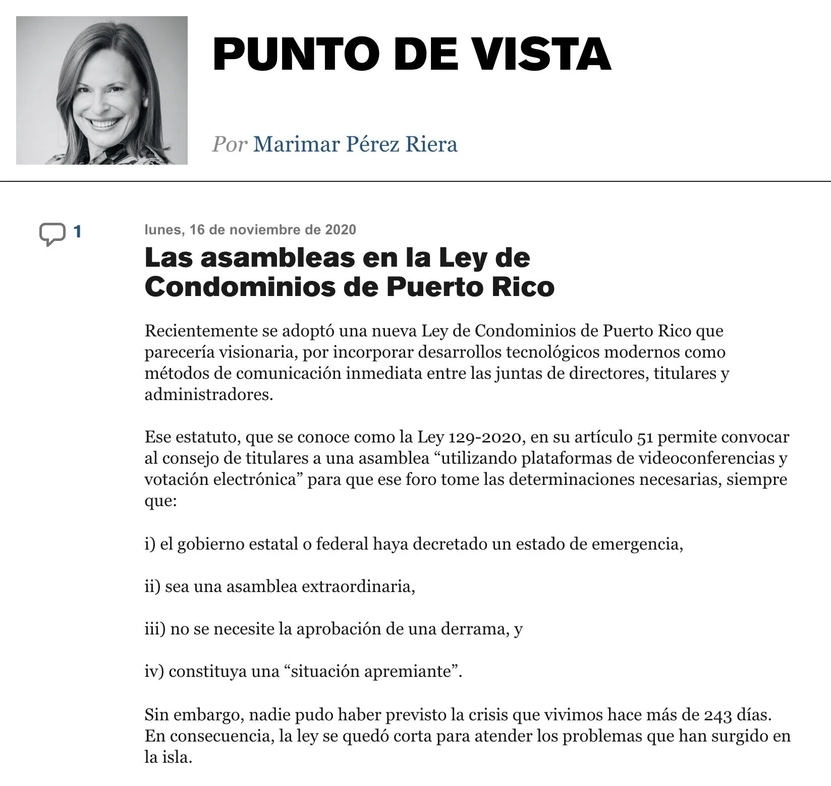 El Nuevo Día, 17 de noviembre de 2020