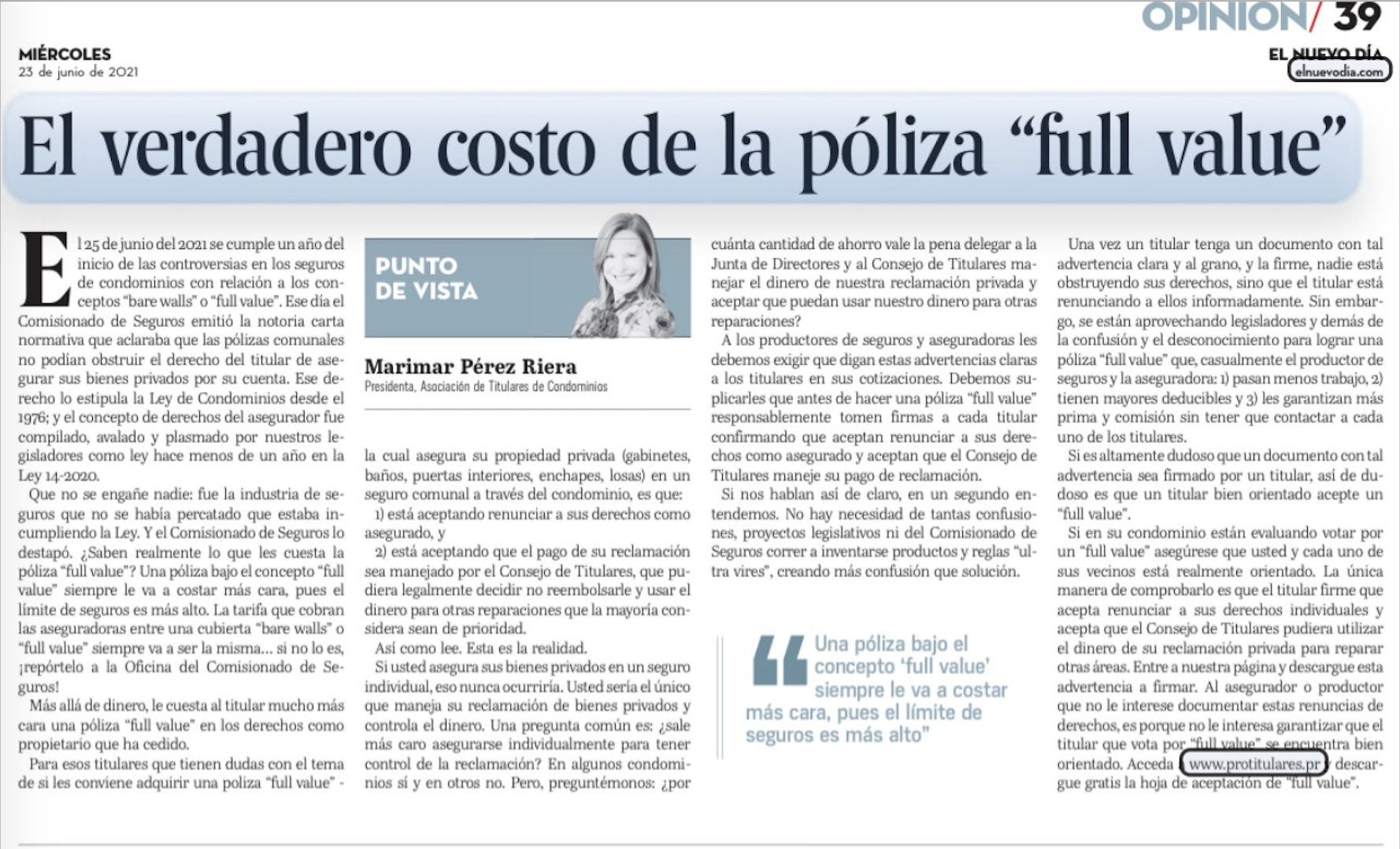 El Nuevo Día, 23 de junio de 2021