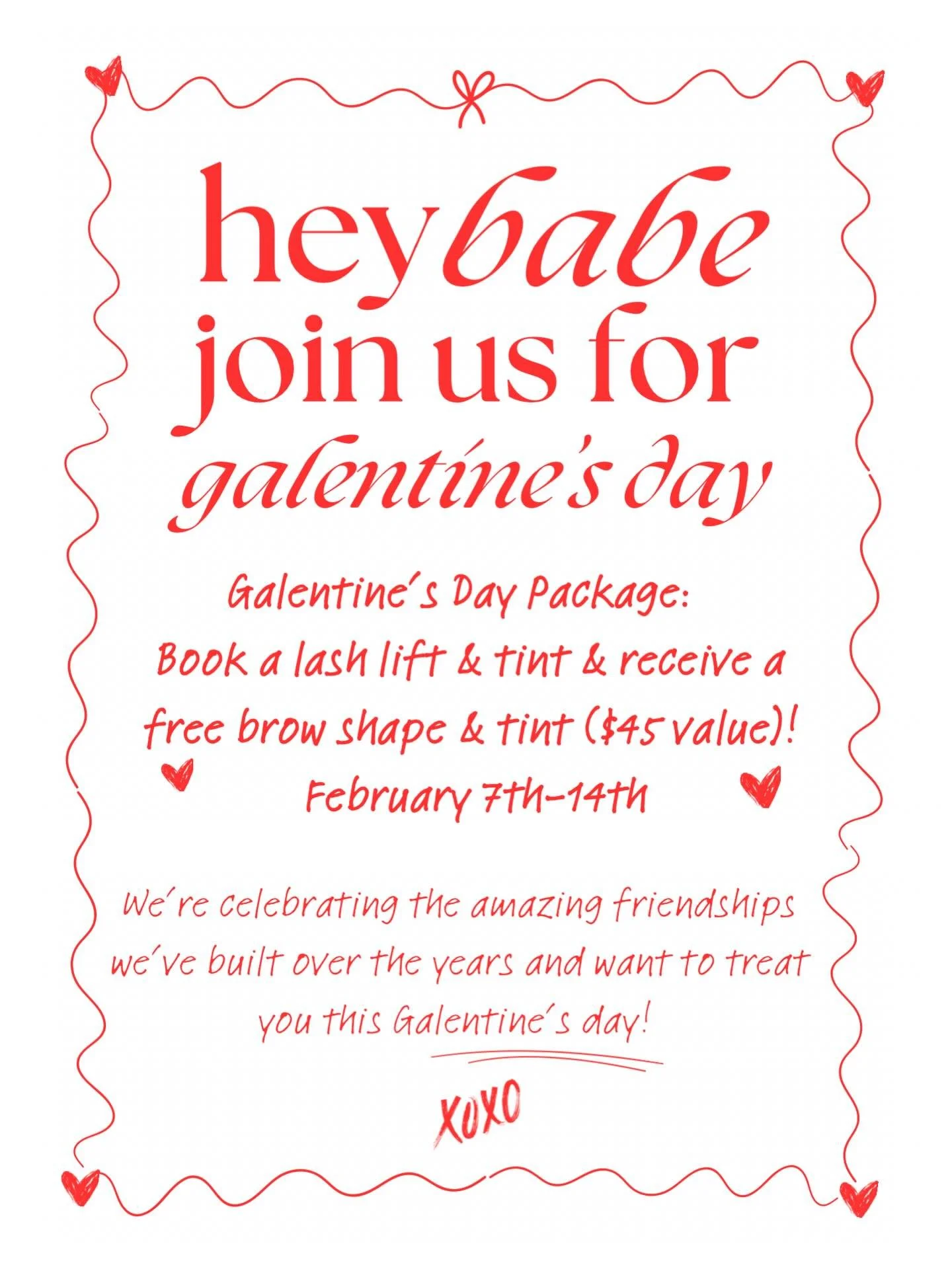 Galentine&rsquo;s Day Package 💋🌹💌

Visit our online booking and select Galentine&rsquo;s Day Package to book.

🔗 Booking link in bio
📍 Ancaster, ON