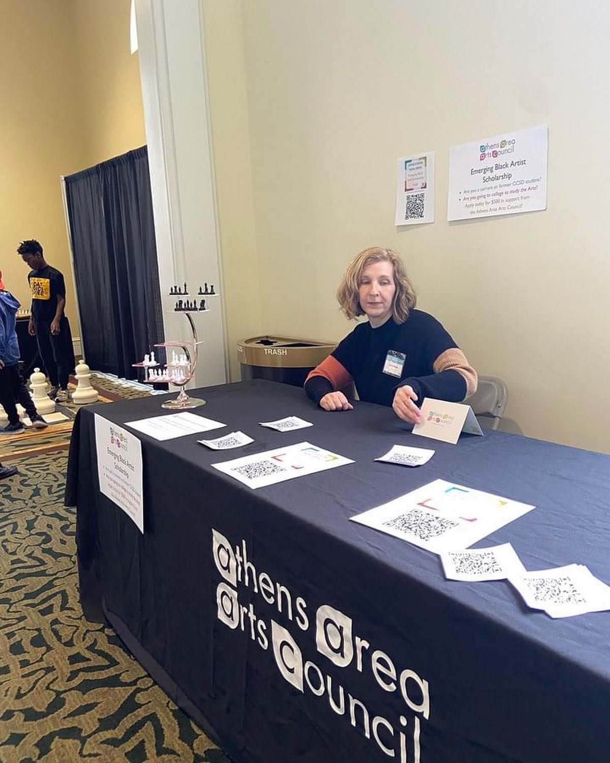 We were so happy to be at the @chessandcommunity event this weekend to promote our emerging Black Artist Scholarship! Thank you for having us.