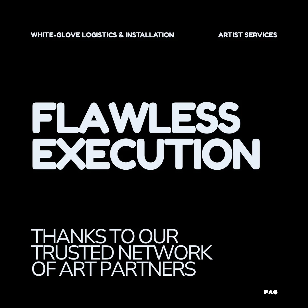 White-glove art logistics and installation services including shipping, framing, storage, placement, and exhibition support.
