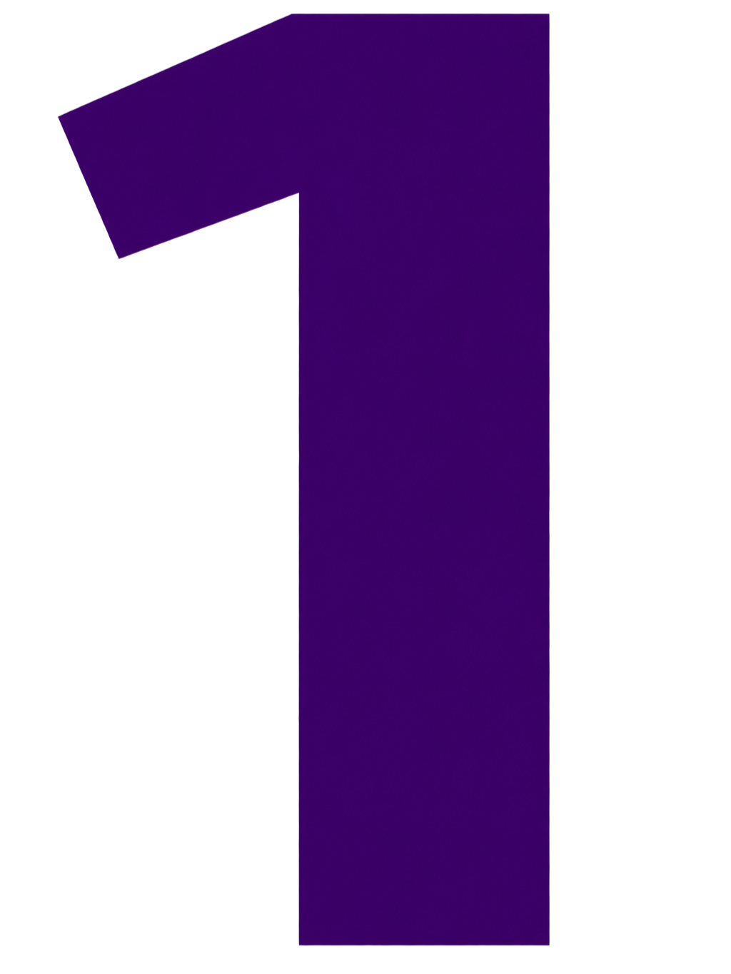 A large purple number one with a gradient color scheme.