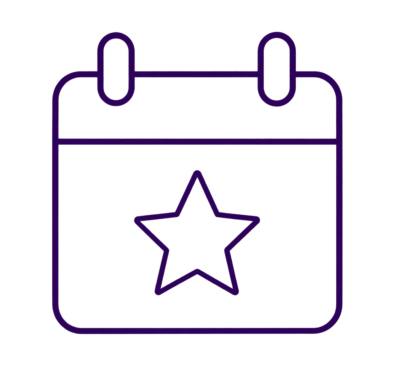 Illustration of a folder with a star symbol on it, depicted in neon outline style with purple and blue colors.