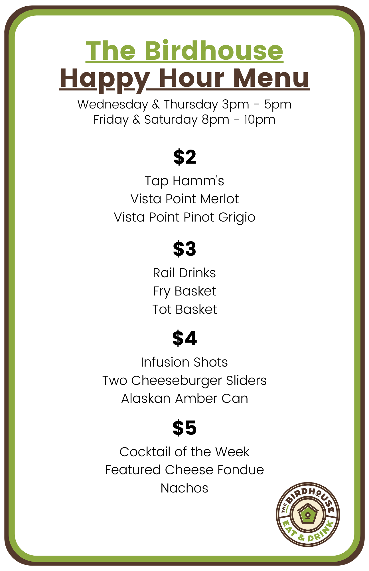 Birdhouse Eat & Drink