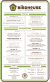 Food and Drink Menu — Birdhouse Eat & Drink
