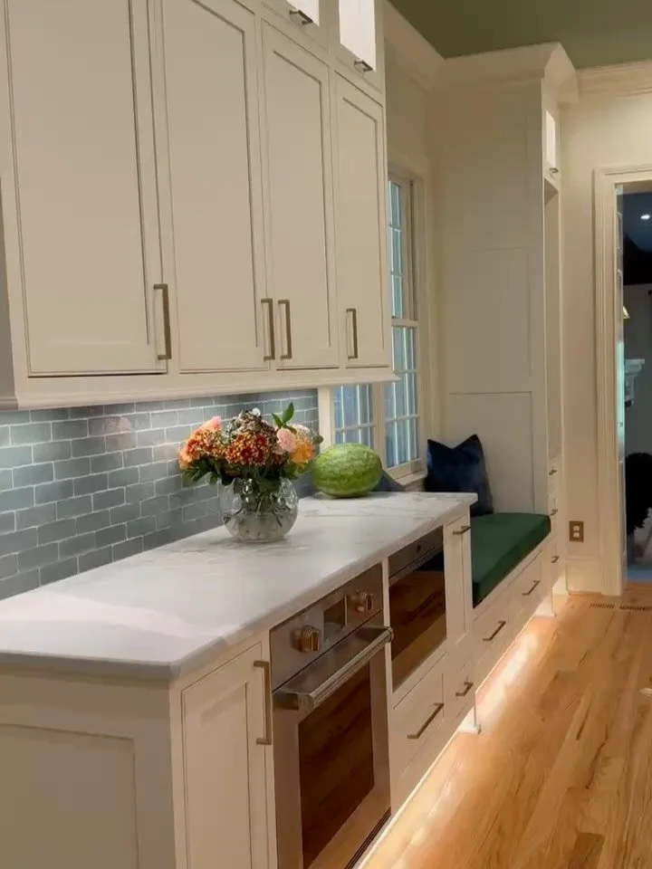 kitchen before &amp; after of our dreams ✨

#kitchenremodel 
#remodeling 
#homerenovation 
#beforeandafter 
#demoDay 
#kitchenmakeover 
#livingroomtokitchen 
#installationInProgress 
#homeimprovement 
#interiordesign 
#kentuckydesign 
#cherieinterior