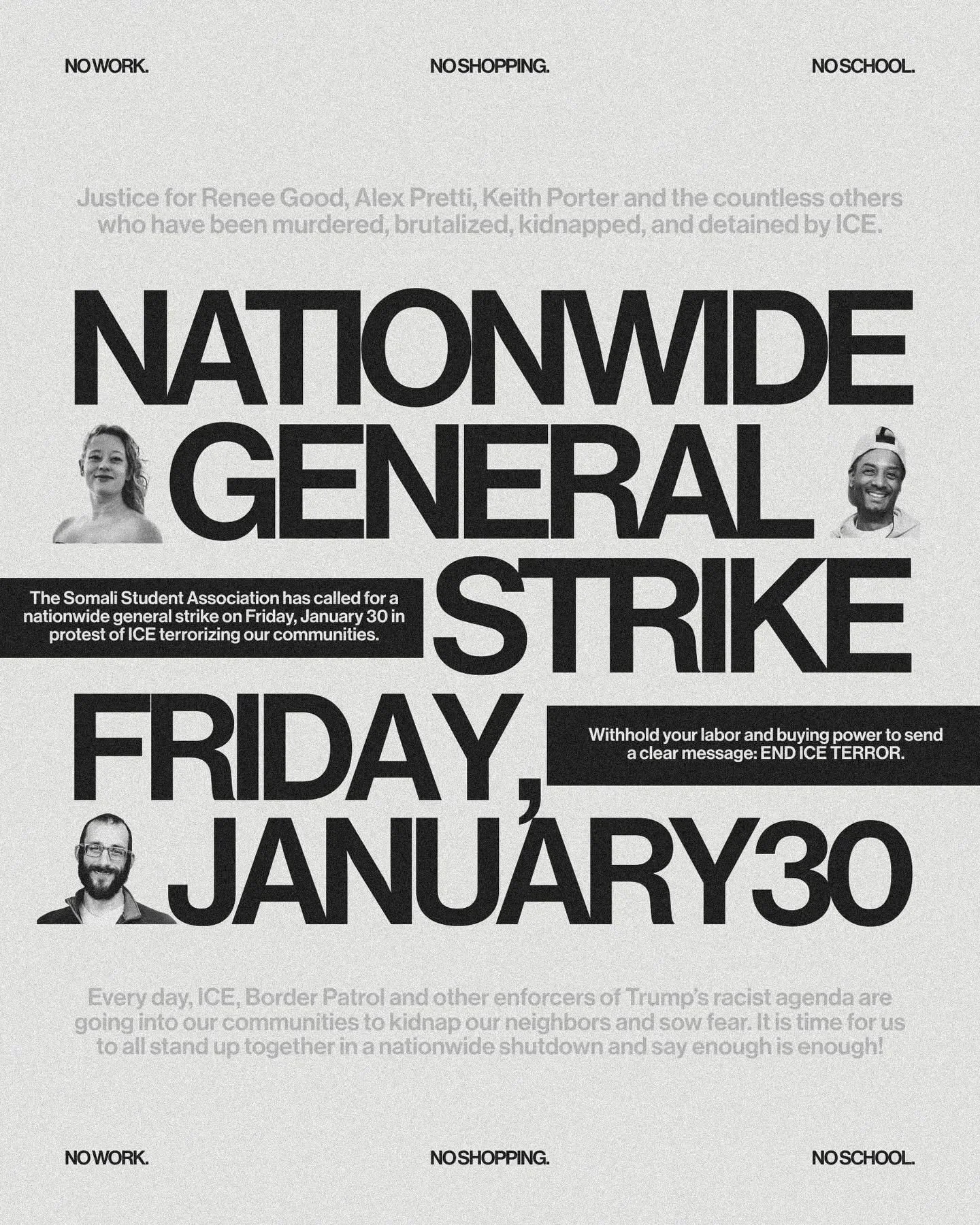 Kitchenwitch will be closed this Friday January 30th in solidarity with the general strike happening across the country. If you can participate, please join us. 
.
Much love from JP to Minnesota and beyond.