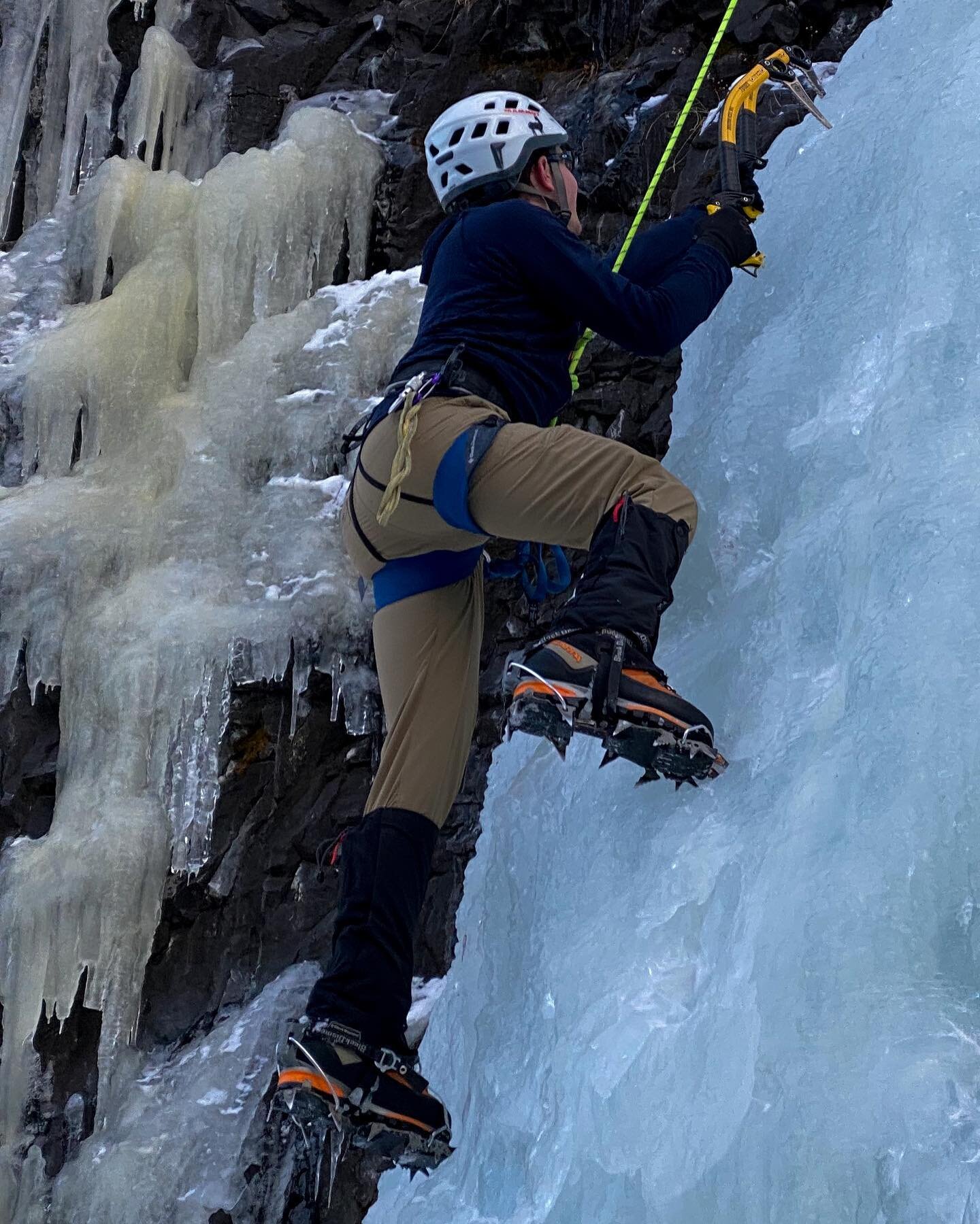 Took the day off work to build anchors in muddy streams and climb some ice.
