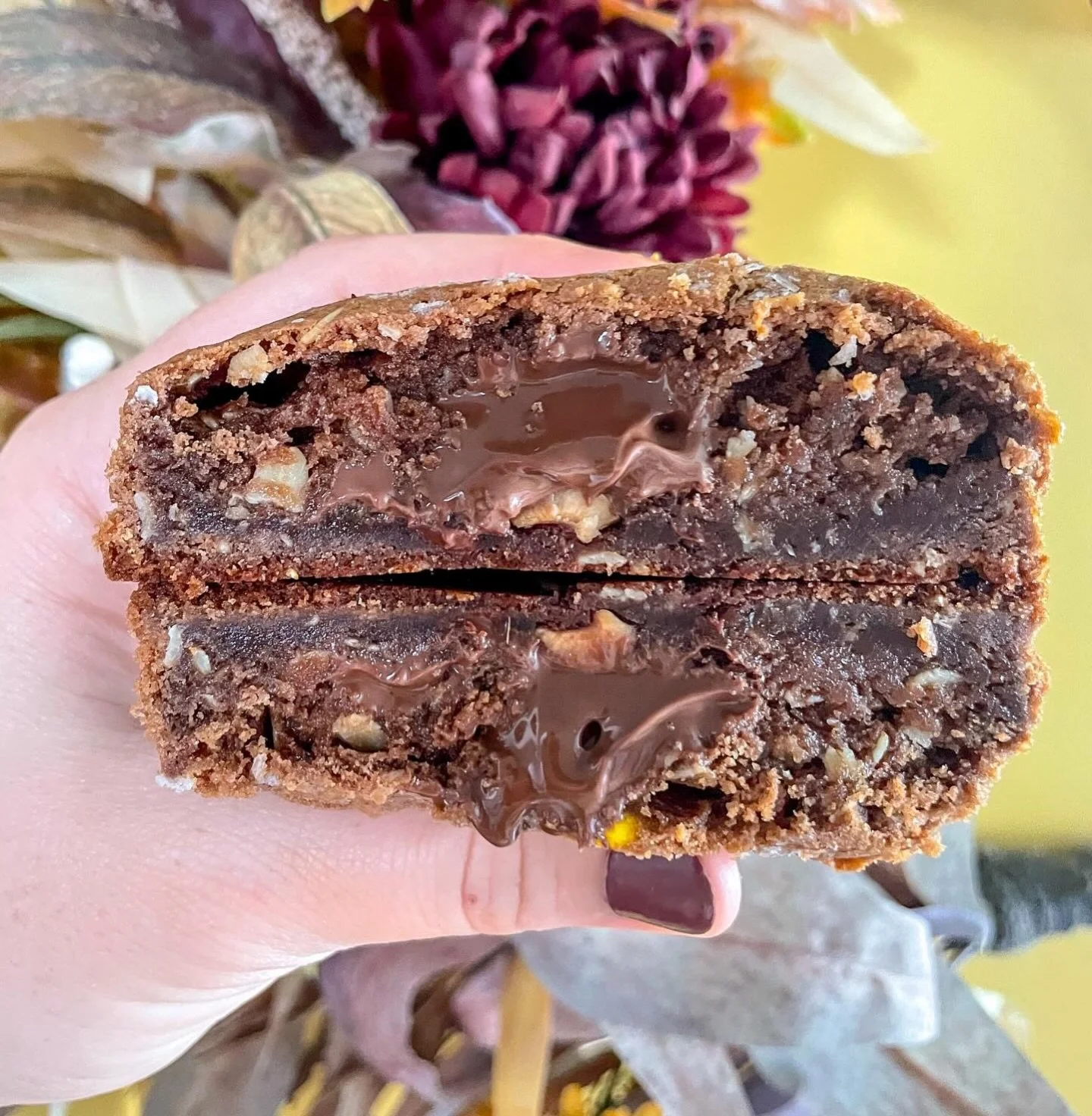 September cookie orders are now OPEN! We will have less porch pick up dates available, but you will have even more chances to see us in September, so keep an eye out!

This Nutella oatmeal cookie base is loaded with chocolate chips, M&amp;Ms, and haz