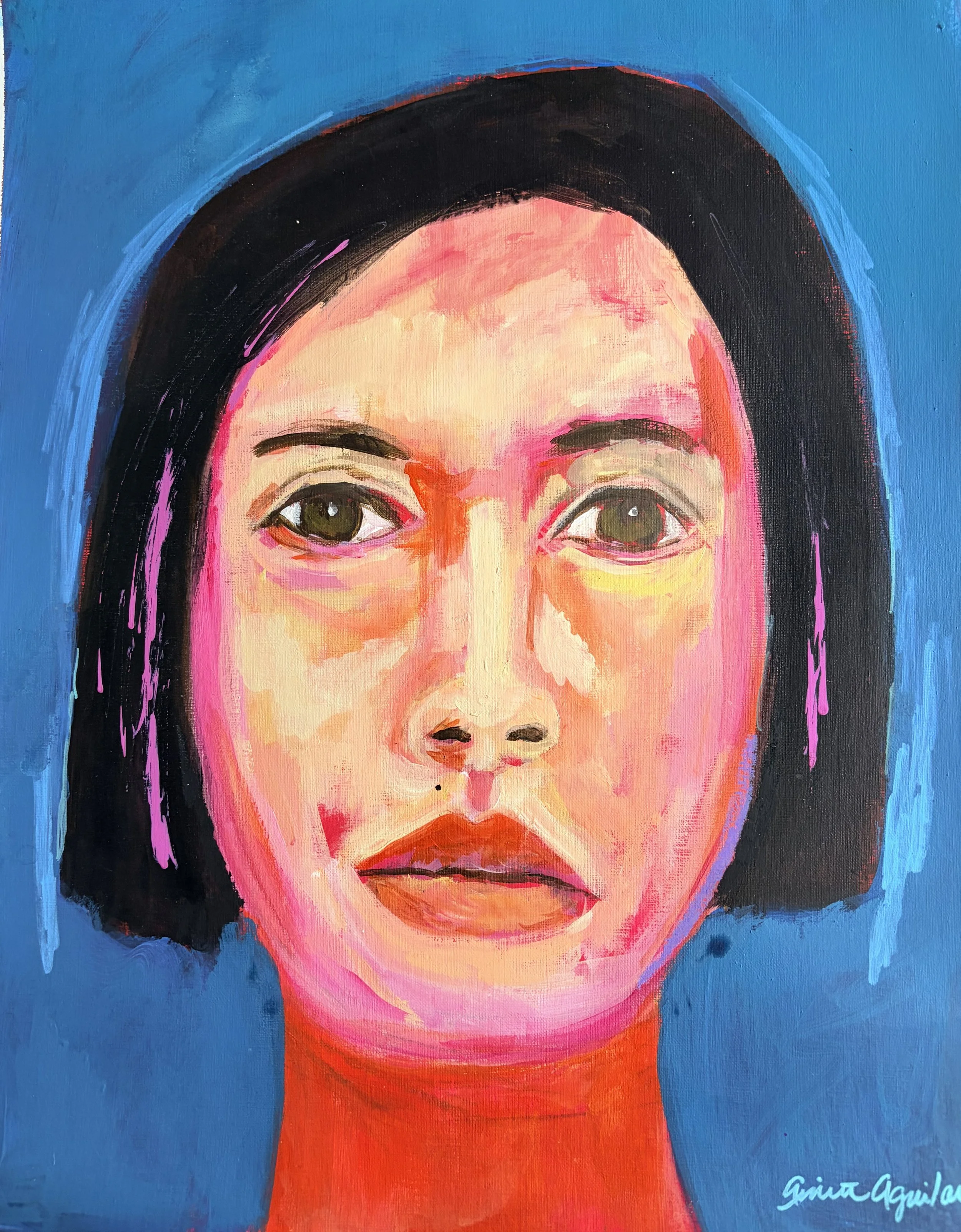 I just want to say something 16"  x 20" Acrylic on Paper 