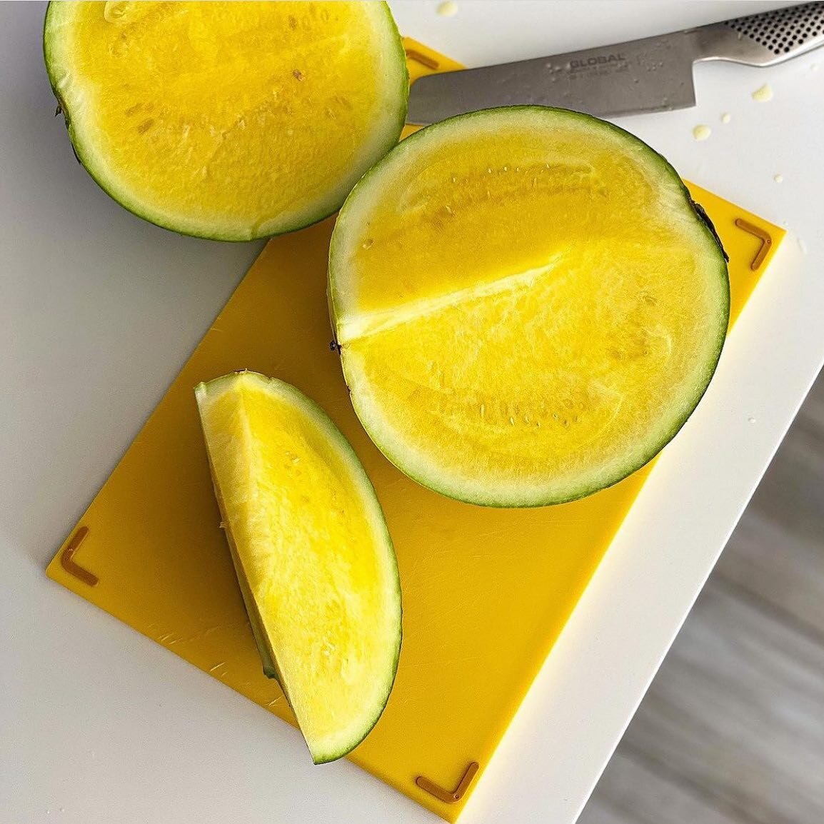 Ever cut into a watermelon and it&rsquo;s &mdash; yellow?! 📸 @tastewithtat