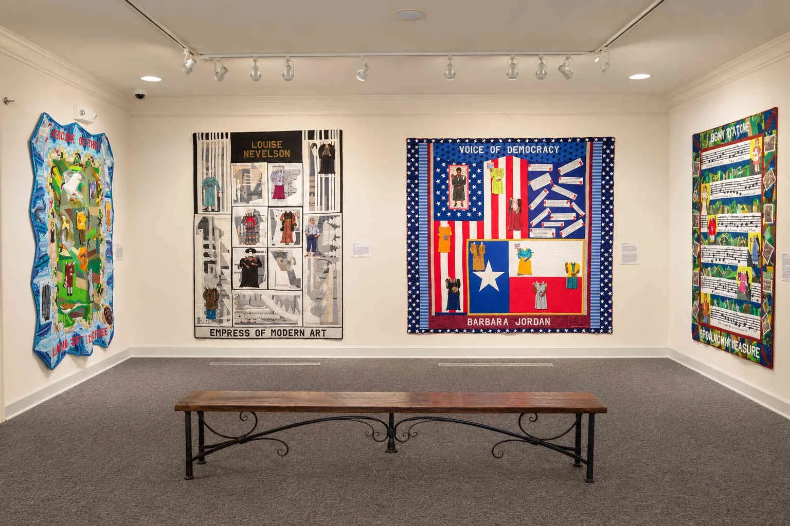 Colorful Quilts in a Gallery.JPG